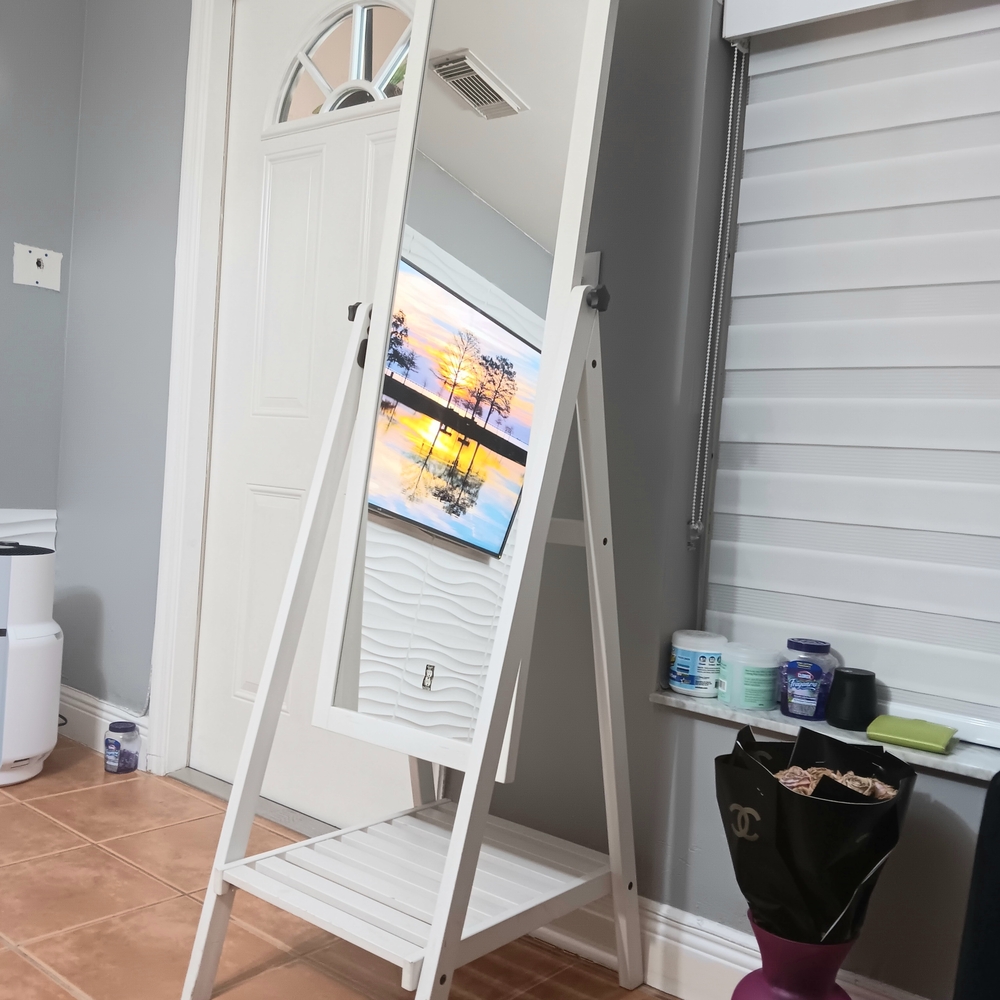 Bed Bath & Beyond White Standing Mirror